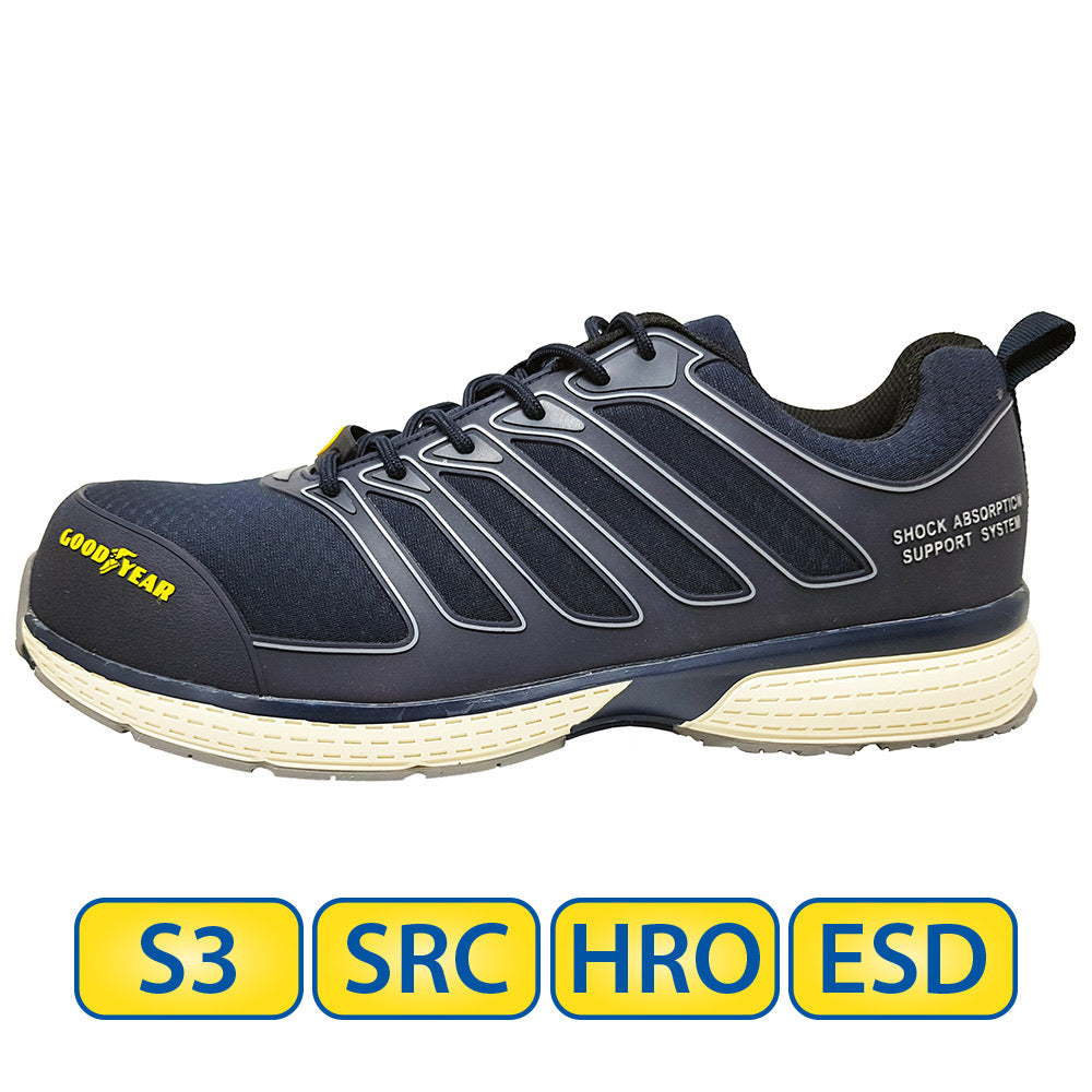 Metal free Goodyear S3 SRC HRO ESD Safety Shoes