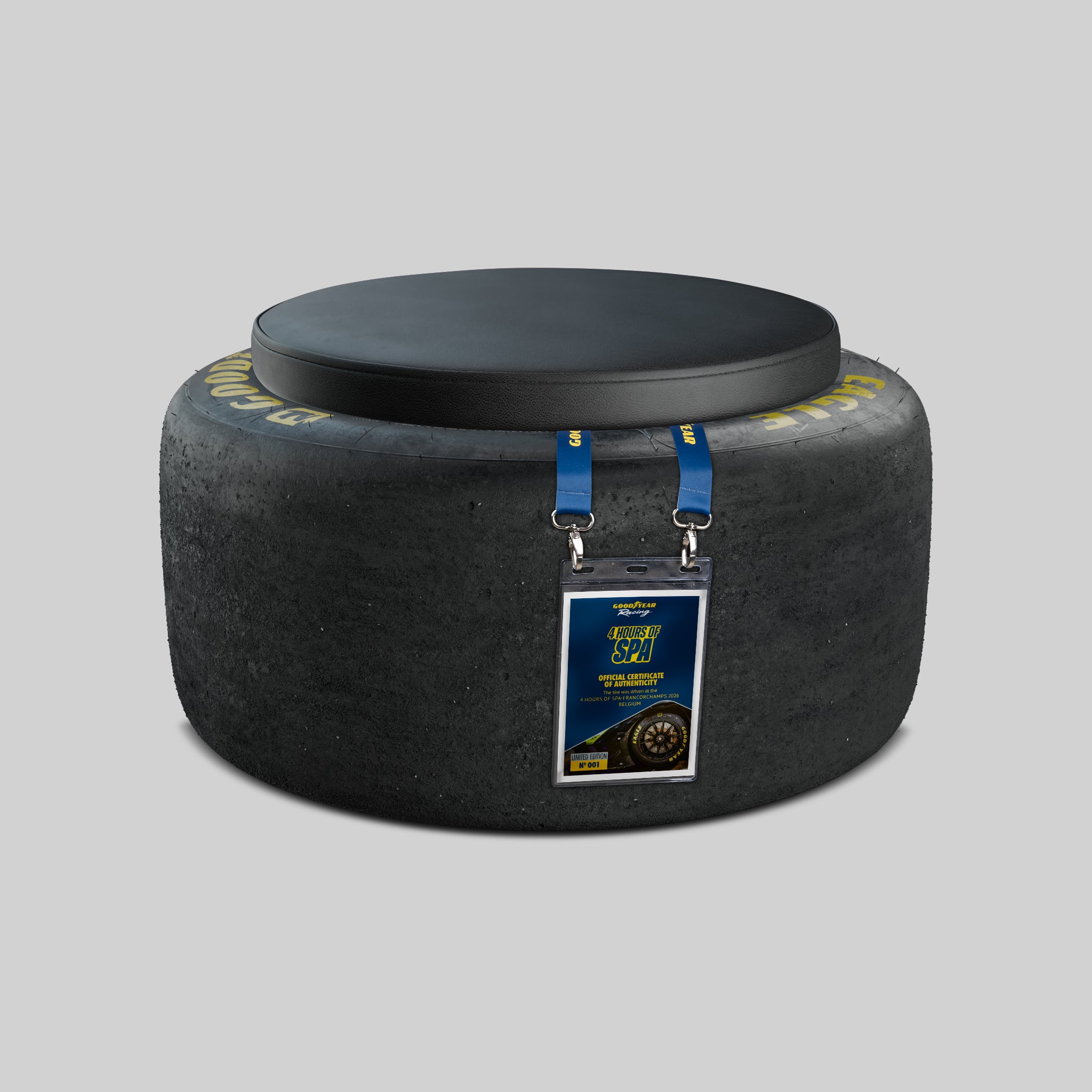 Tabouret en pneu Goodyear Eagle « ELMS Spa 2026 »
