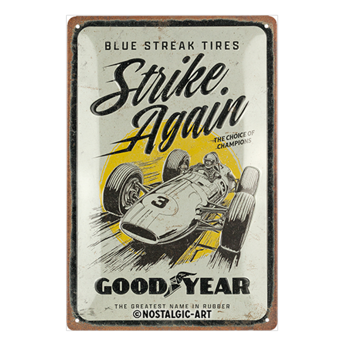 Goodyear Tin Sign "Blue Strikes again" image