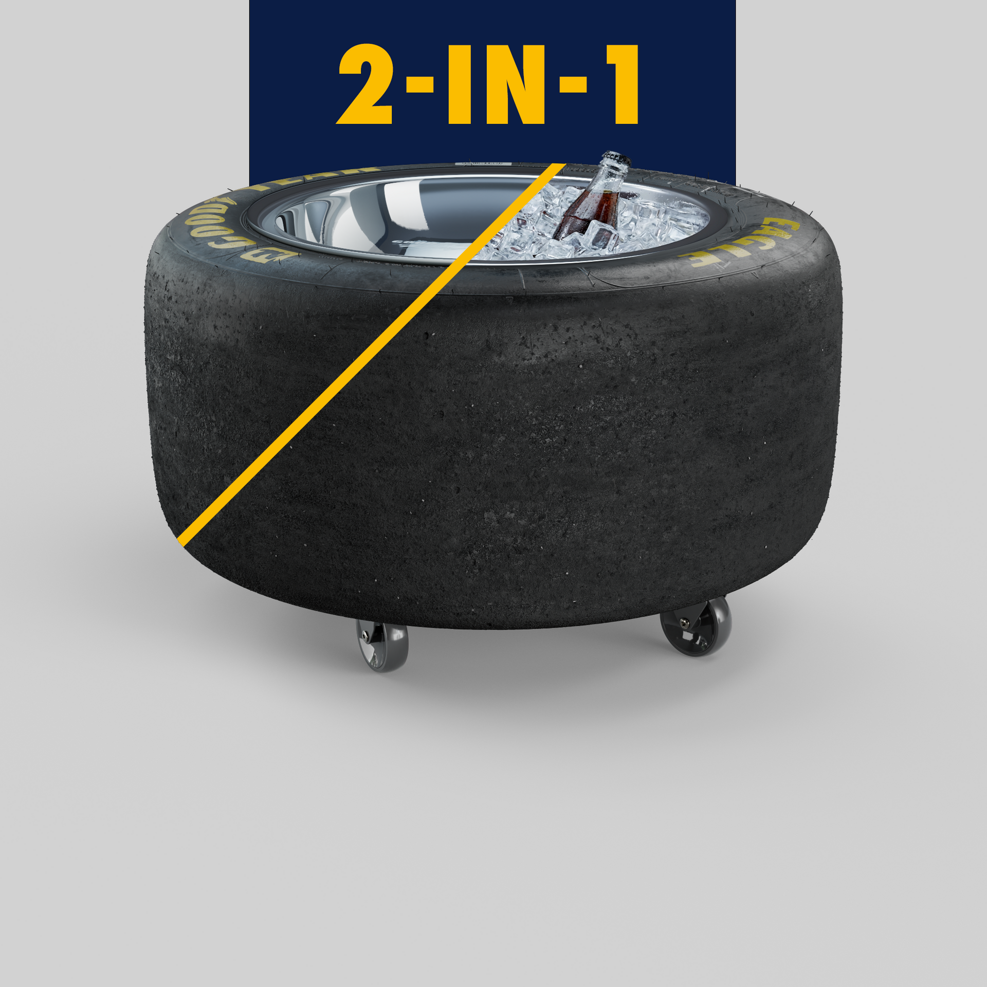 Goodyear EAGLE レーシングタイヤ リメイク ガラステーブル Goodyear Eagle Tire Table 
