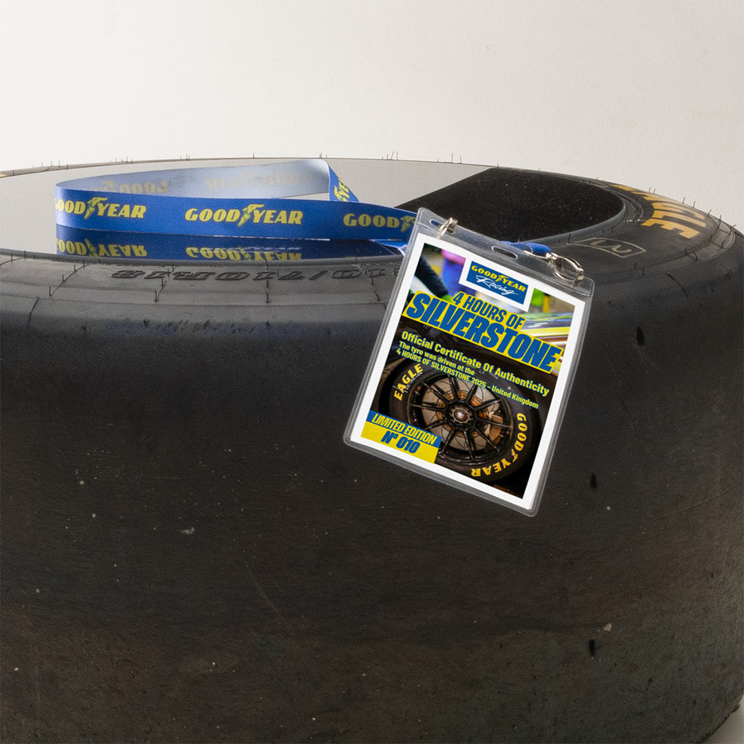 GOODYEAR EAGLE Reifentisch „ELMS SILVERSTONE 2025“ - Transparent 