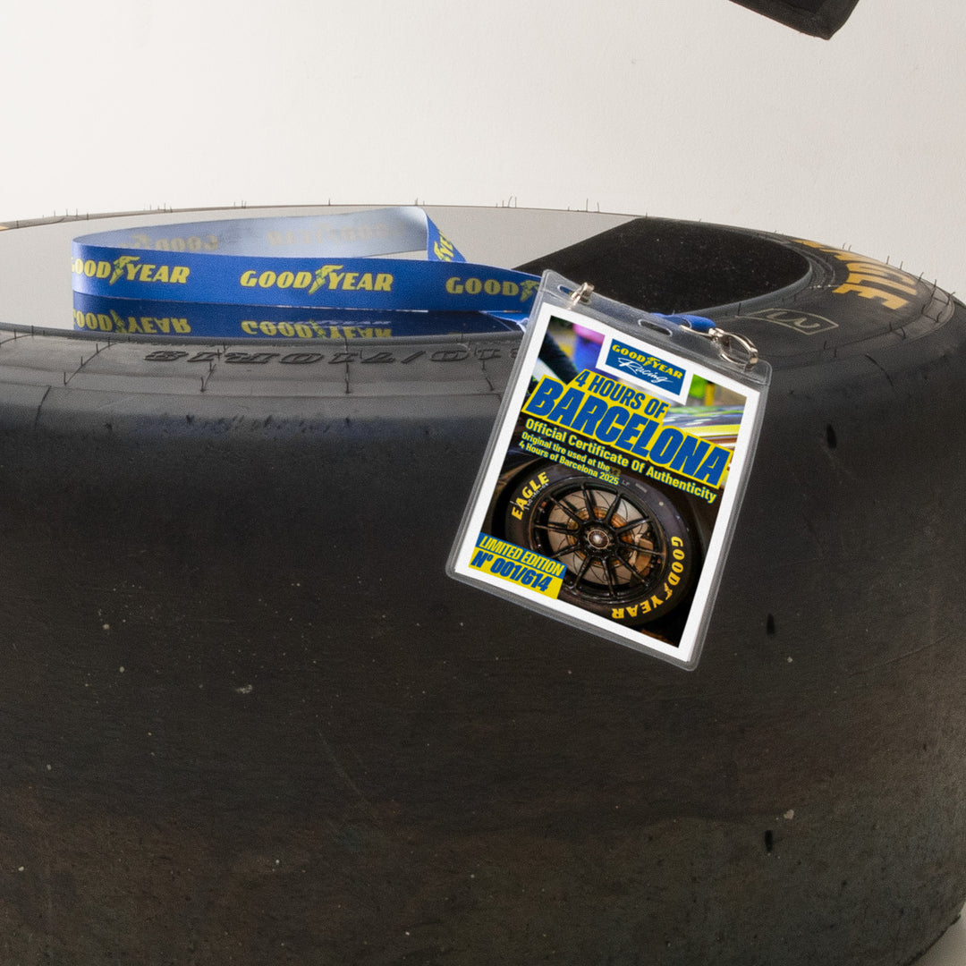 Goodyear Eagle Tire Table "Barcelona" - transparent
